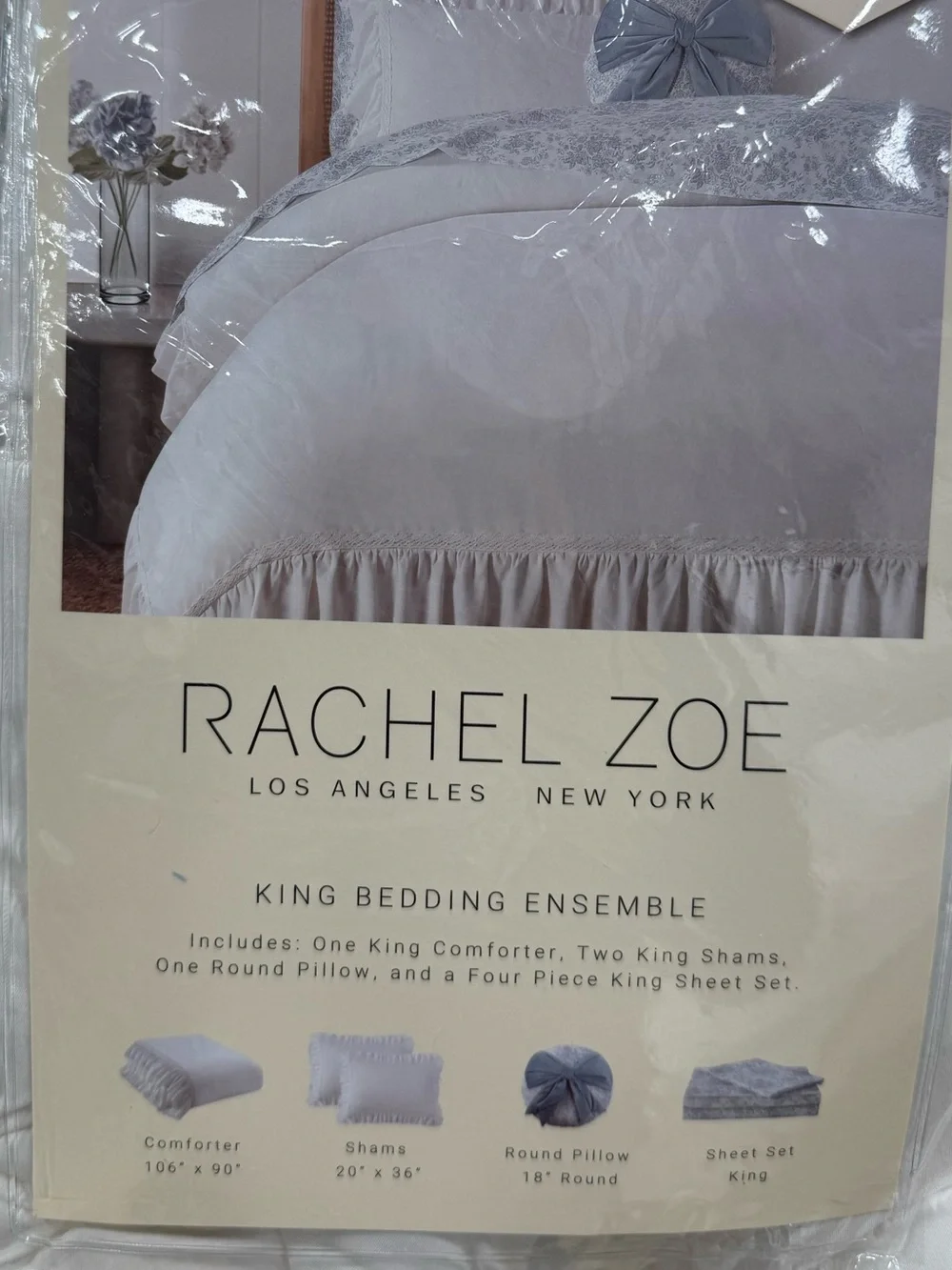 Rachel Zoe Blue and White Comforter Set